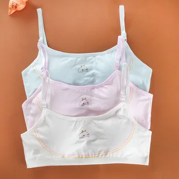 

2018 High Quality Girl Bra Training Bra Kids Bra Teenage Underwear Cotton Bra Young Student Puberty Lingerie
