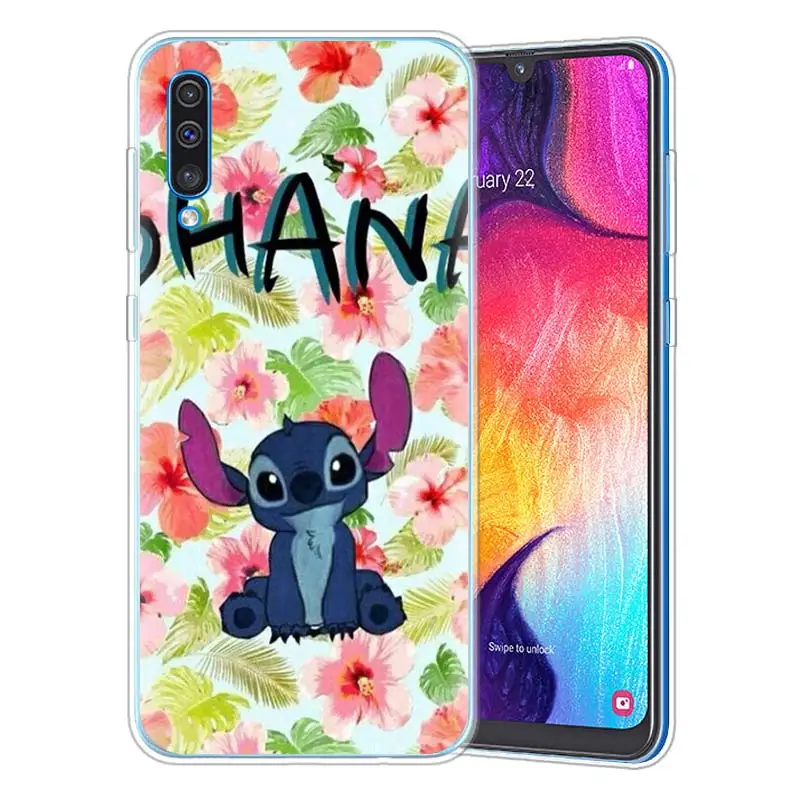 Cartoon Cute Stich Silicone Case for Samsung Galaxy A71 A51 A90 5G A50 A70 A40 A20e A10 A30 A80 A8 Plus A7 A9 Cover