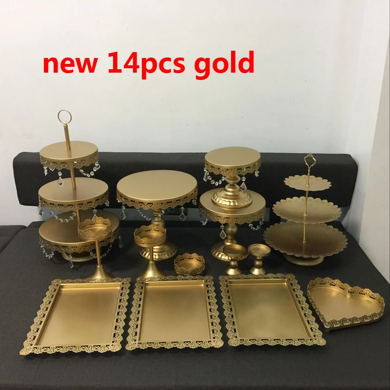 newgold white wedding cake stand set 14 pieces cupcake stand barware