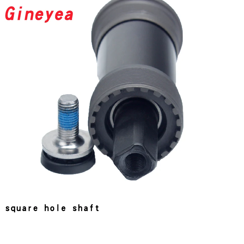 GINEYEA-MTB Bicycle Bottom Bracket, Square, Road Bike BB Sets, BB73, 68*103, 107, 110.5, 113, 116, 118, 120, 122.5, 124, 126
