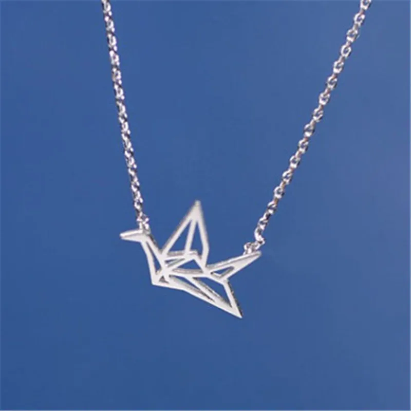 Murah 2018 Baru Ribuan Kertas Liontin Rantai Pendek Kalung untuk Wanita Emas Berharap Kalung dengan Kartu Perhiasan Seperti hadiah