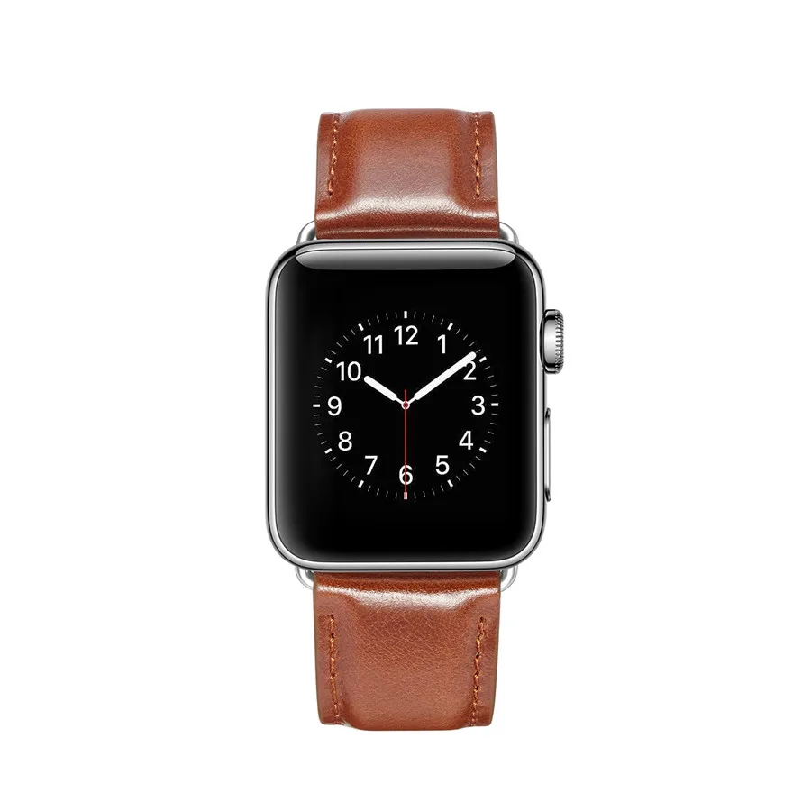 Качественная классическая пряжка кожаный ремень для Apple Watch Series 5 4 3 2 1 38 42 мм ремешок для iWatch 40 44 мм сменный ремешок