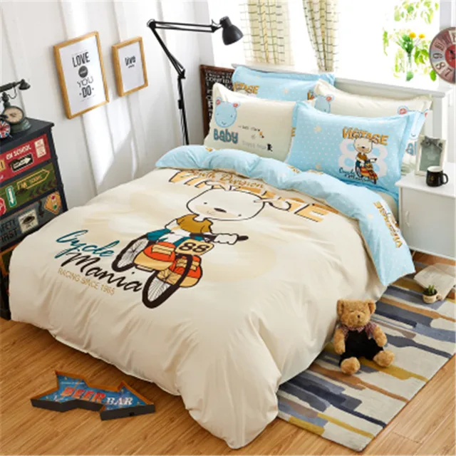 Pretty Cute 100 Cotton Cartoon Bedding Childrens Kids Bed Pretty Cute 100 Cotton Cartoon Bedding Childrens Kids Bed Linen Sets Bedspreads Sheets Queen