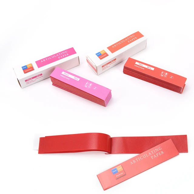 1 Box Dental Articulating Paper Strips Dental Lab Non sticking Oral