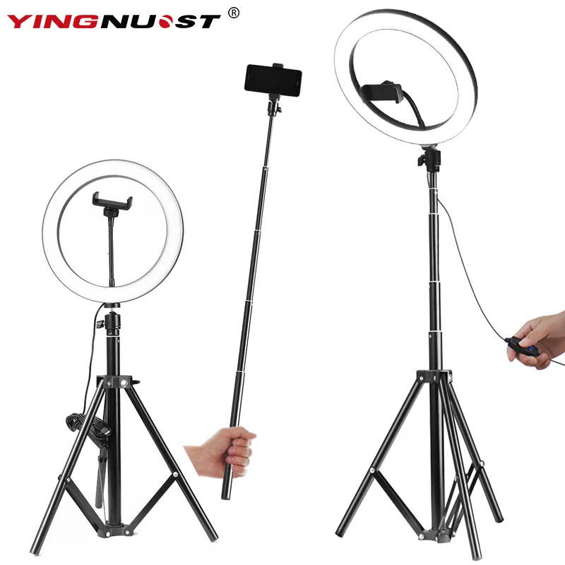 Led Ring Light 10inch 5600k Lamp Dimmable Photography Studio Led Ring Light 10inch 5600k Lamp Dimmable Photography Studio Phone Video With 150cm Tripod Selfie