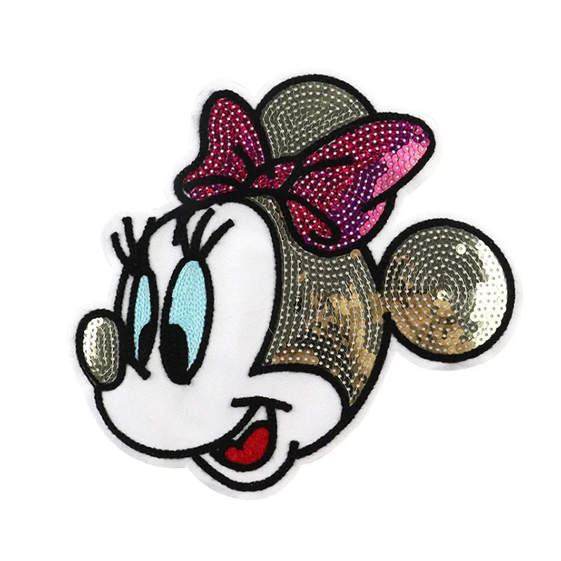 Disney cartoon Minnie Mickey clothes stickers embroidered stickers wild fashion stickers clothes patch decorative cartoon sticke