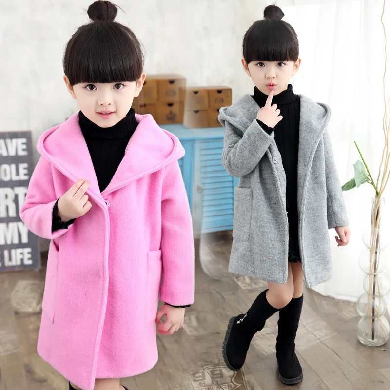 Girls clothes Trench Coats Jackets For Clothing Tops Kids children's Windbreakers Spring jacket Autumn Outerwear wool dress coat
