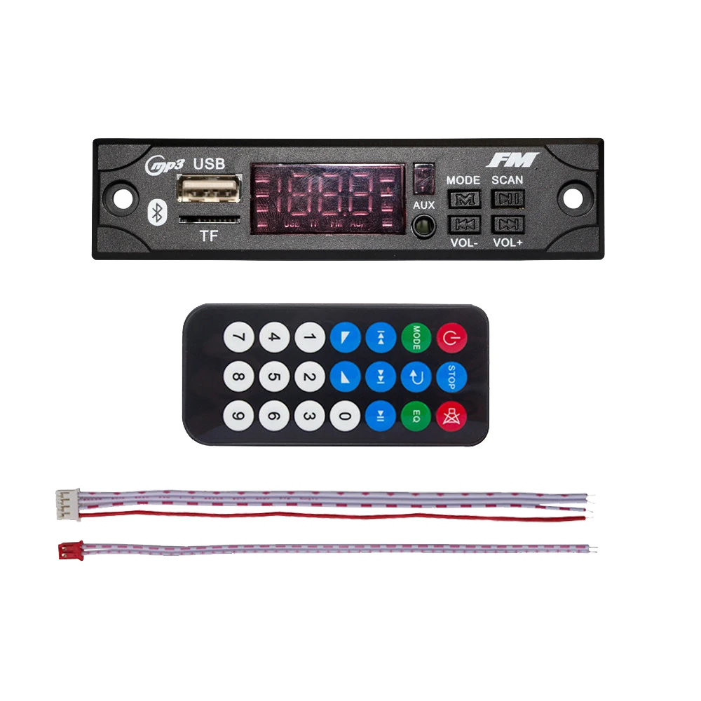 

Wireless Bluetooth Decoder Board Module MP3 WMA WAV AUX 3.5MM Car Audio MP3 Player USB TF FM Decoder Board With Remote