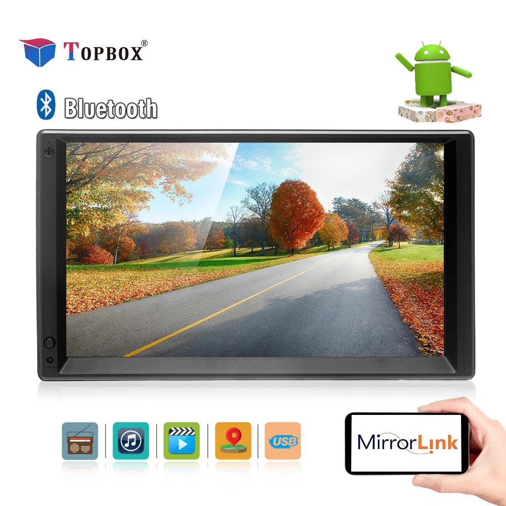 

New Android 5.1 Double 2Din Car Radio Player 7'' Universal WIFI GPS Navigation Car Video Stereo Audio MP5 Player HD Touch Screen