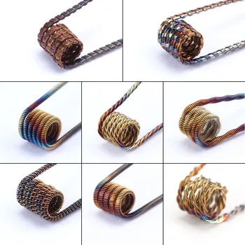 

Coil Father Rainbow Heating Wire Fused Clapton Dragon Skin Twisted Quad Hive Staple For Electronic Cigarette RDA RTA RBA Tank