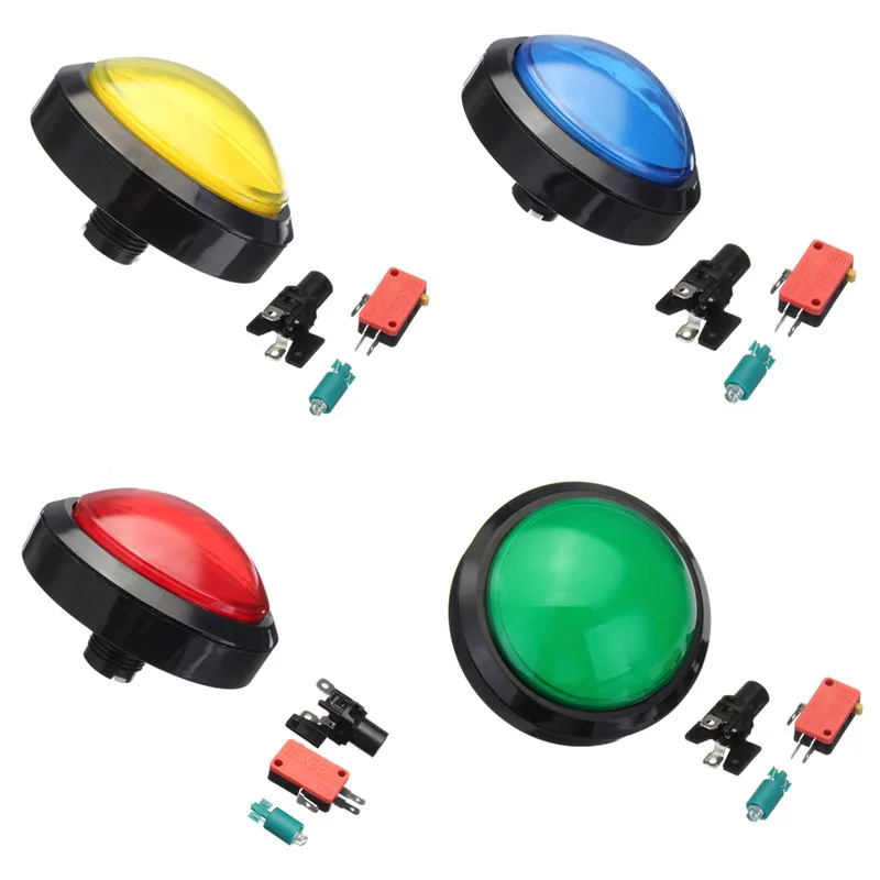 

100-Type Game Consoles Large Round Button Switch Convex With Light Button Game Button Colorful Push Button Switch