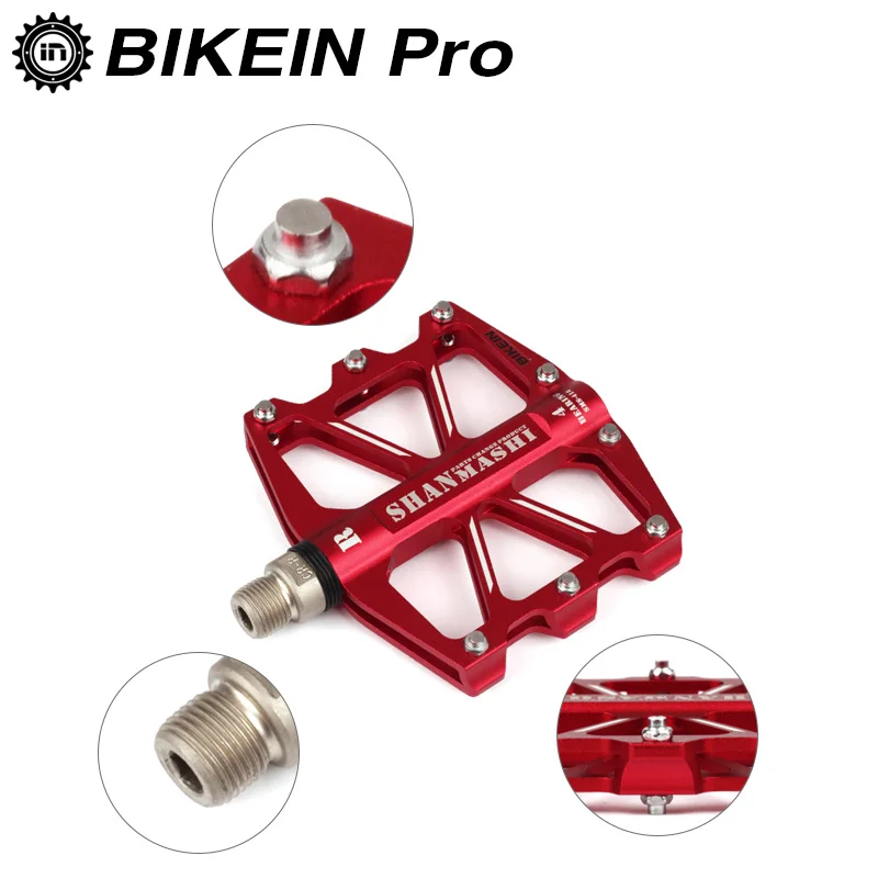 Велосипедные педали BIKEIN из алюминиевого сплава 9/16 дюйма на платформе