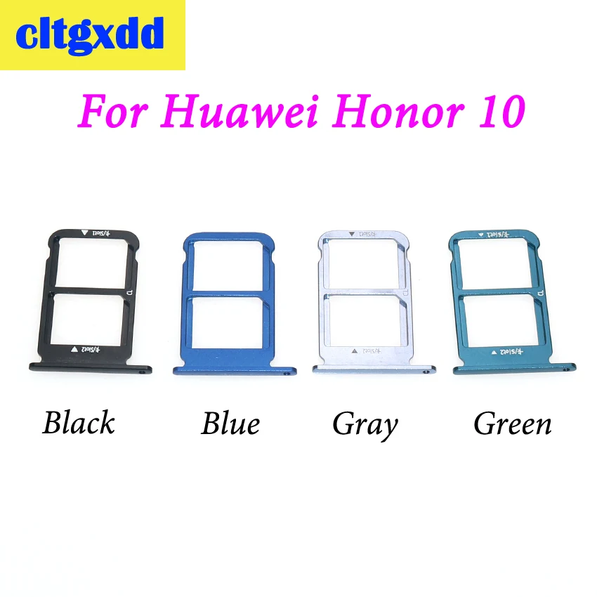 

cltgxdd SIM Card Holder Slot Tray Container Replacement Repair Parts For Huawei Honor 10 Note 8 Micro SIM/SD Card Slot