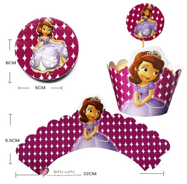 Cupcake DIY Materials Sophia the First Princess Style - 3