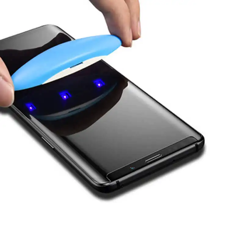 2pcs Anti blue light Nano Liquid Full Glue Tempered Glass For Samsung Galaxy S8 S9 plus Screen Protector For Note 9 With UV Ligh (2)