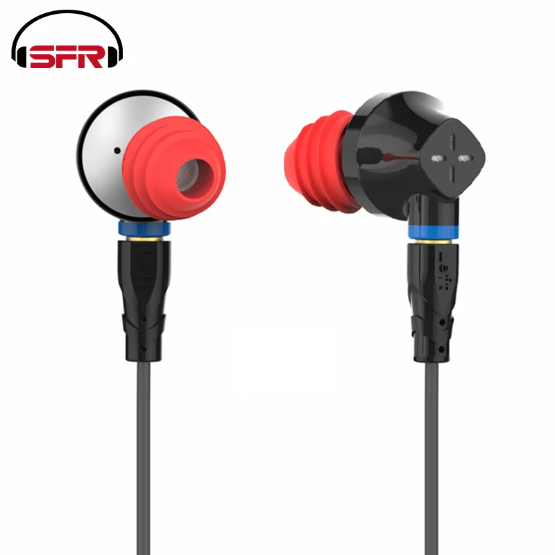 

SENFER DT6 1BA+1DD Hybrid In Ear Earphone HIFI DJ Running Sports Earbuds with Mic Detachable MMCX Cable