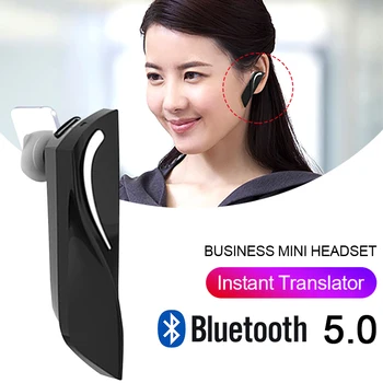 

Portable T1 Smart Wireless Instant Translation Bluetooth Headset 5.0 Support 28 National Language Translation for IOS Android