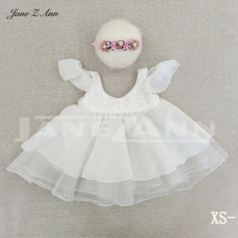 Headwear + Vestido Jane Newborn Fotografia Roupas Bebê Princesa Traje Estúdio Foto Tendo Acessórios Idéias Criativas z Ann 7 Cheap Chapéus e bonés