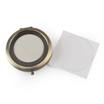 

Bronze compact mirror logo With Clear Resin Epoxy Sticker