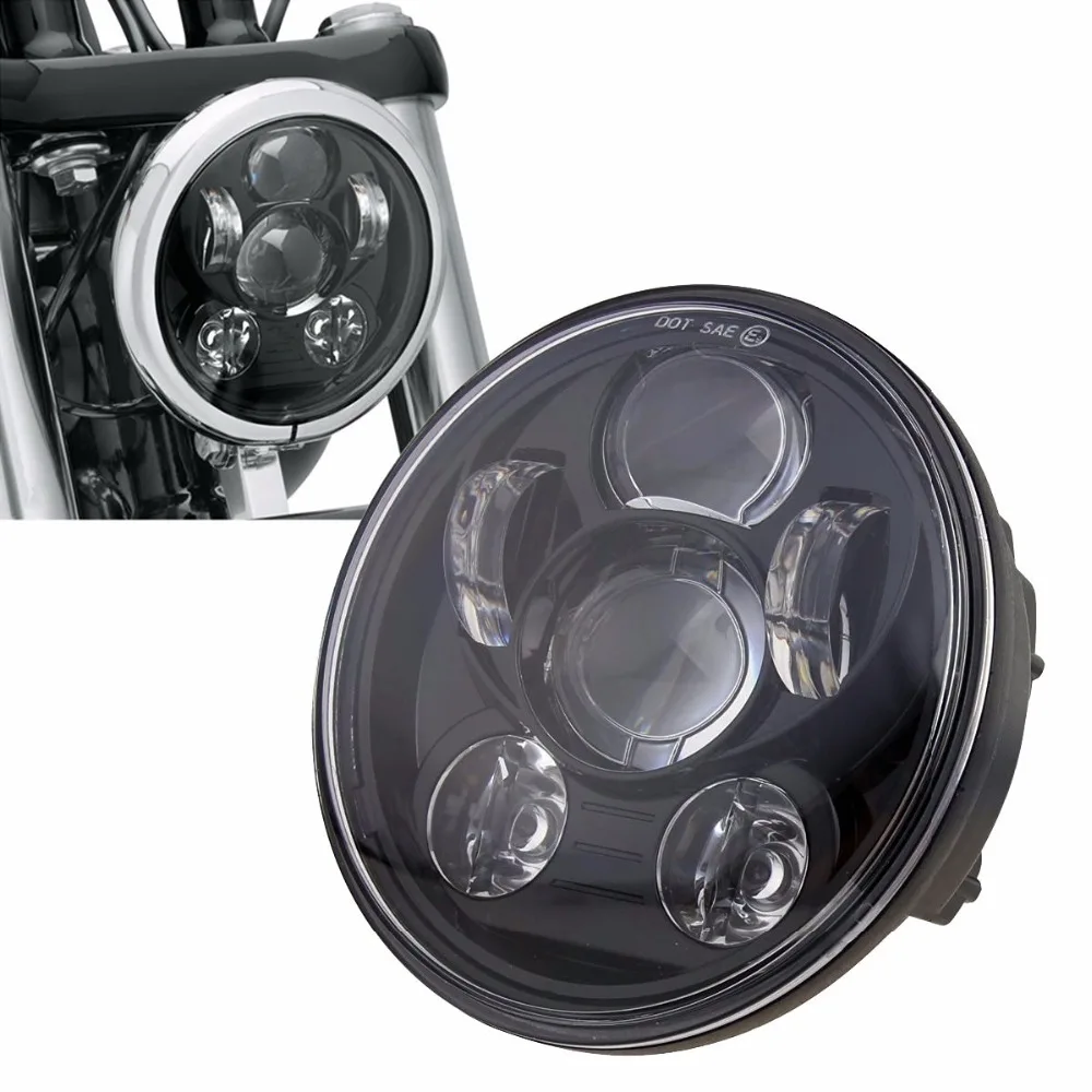 DOT SAE E9 Approved harley Dyna 5 3/4'' led headlight for Motorcycle