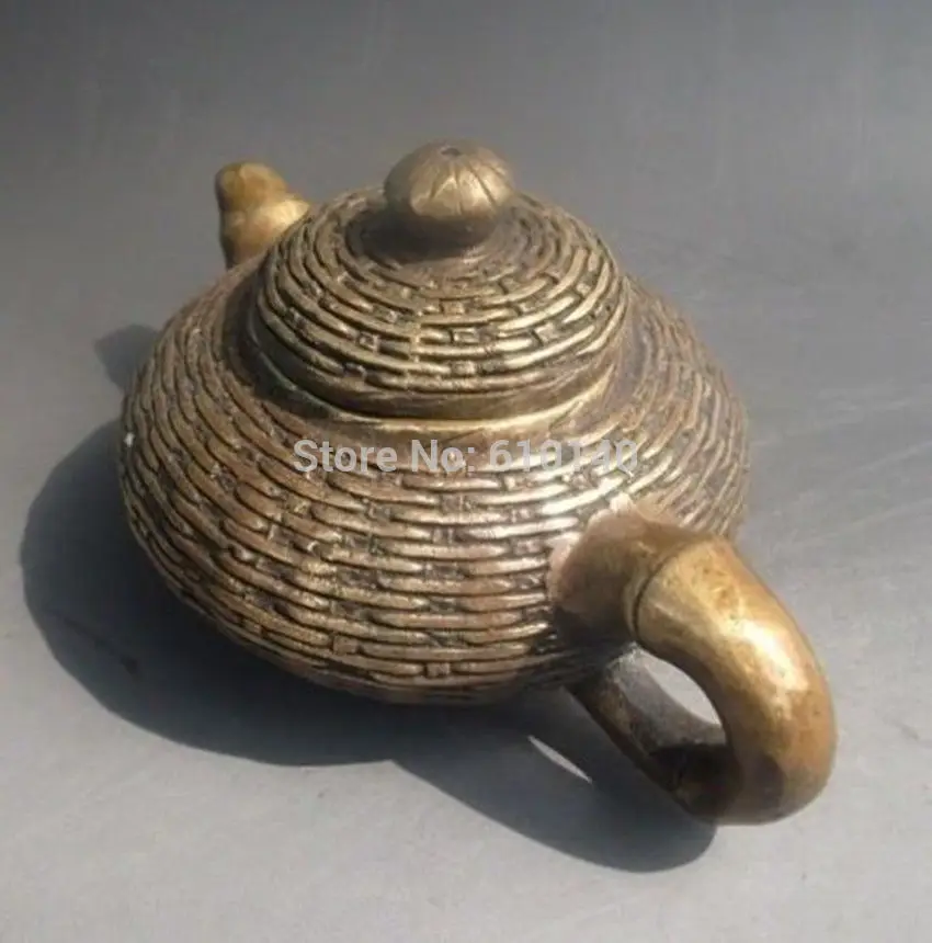 

Chinese Tibet Silver Bronze Two Dragon Wine Pot teapot