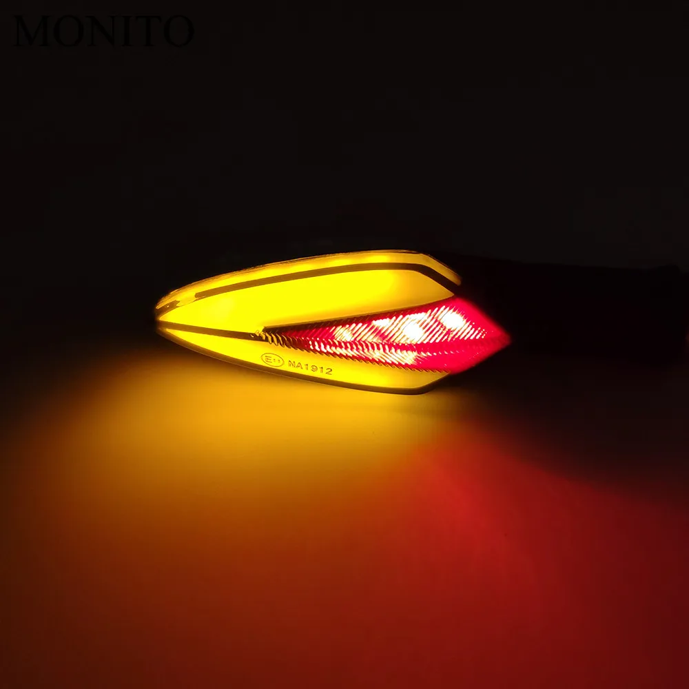 Motorcycle Turn Signal Lights LED Indicators Tail Flashers Amber/Red Lamp For yamaha xt 600 mt10 mt 09 tracer suzuki drz/ltz 400| |
