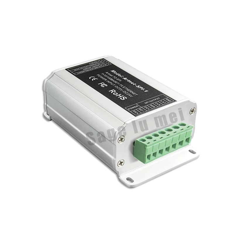 

Fast shipping Artnet-SPI converter;DC5V-24V input SPI (TTL) digital signal output for WS2811/WS2812/TM1809/ led strip lights