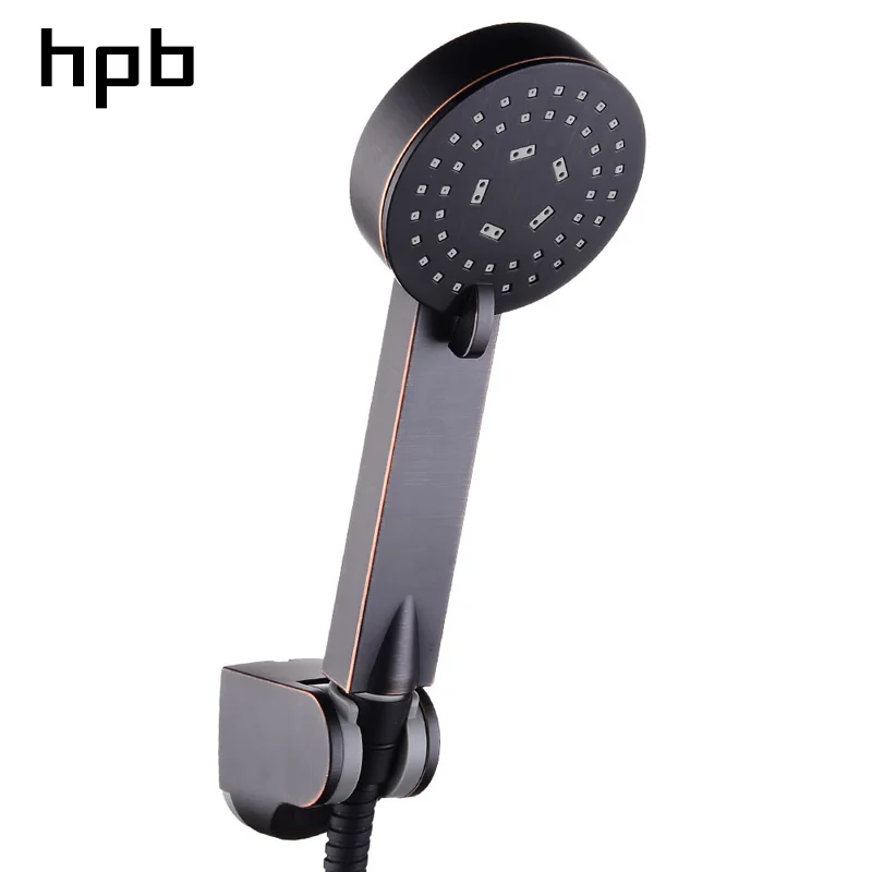 HPB 2 распылителя для ванной ручной насадки для душа с дополнительным 1,5 водопроводный шланг и кронштейн держатель масло втирают бронзовый цвет H1103