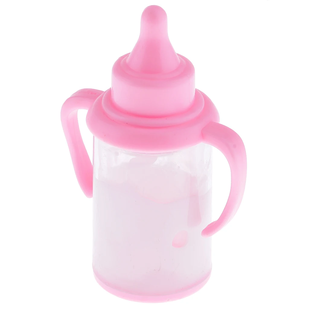 Plastic Nursery Baby Crib Feeding-Bottle for   Dolls House Accessory