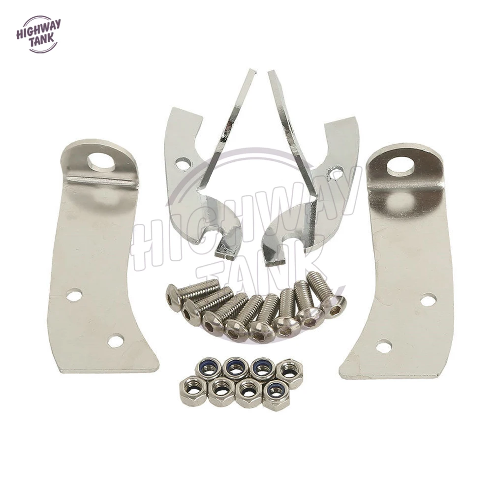 Chrome Motorcycle Batwing Fairing Support Bracket Repair Kit Case for