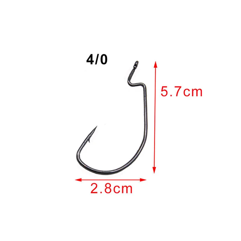 Hyaena 150 шт. 38105 Высокоуглеродистый стальной рыболовный крючок черный колючий зазор рыболовные крючки смещение джиг Техасские установки круглые крючки 1/0 2/0 3/0 4/0