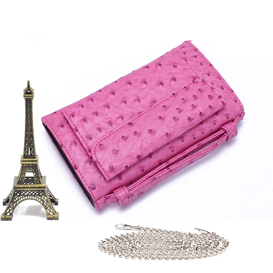 HIGHREAL Сумки из натуральной кожи для женщин, сумки через плечо со змеиным животным, клатч на цепочке, роскошные маленькие дизайнерские сумки с крокодиловым узором - Цвет: Ostrich Pink