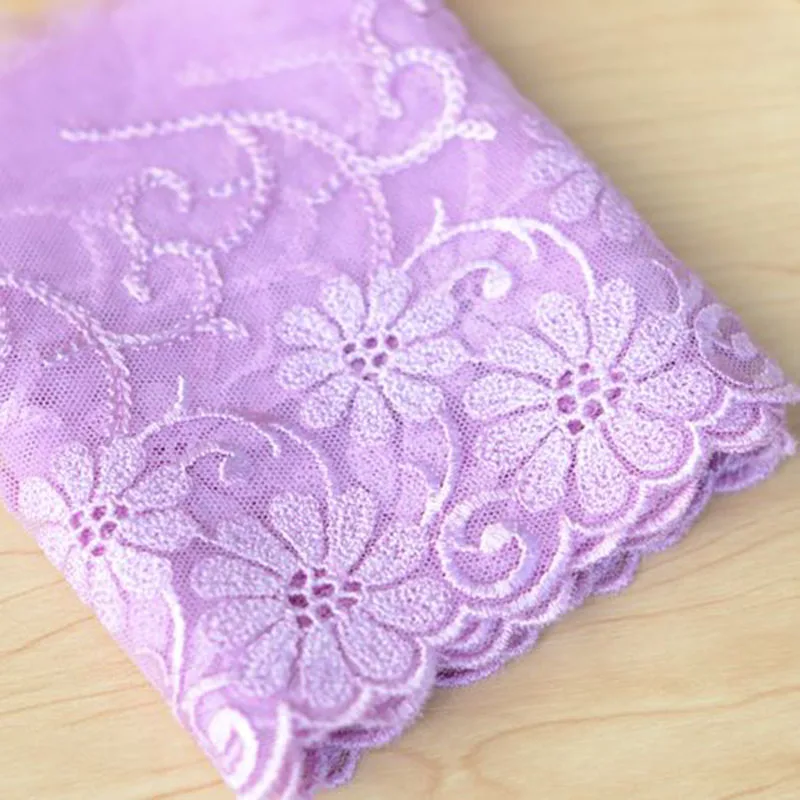 10Yards Wide Embroidered Tulle Lace Trim Mesh Lace Accessories DIY Sewing Applique Costume Craft