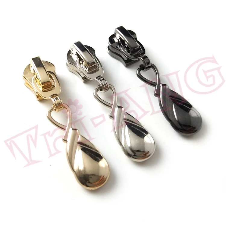 

20pcs/lot, Fashional Apparel Accessories 5# Zipper Sliders w/ Teardrop Shape Zipper Pulls