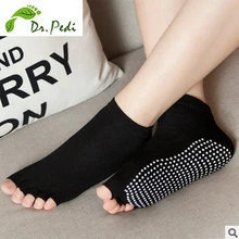 Модная одежда с героями игры «пять пальцев носки для йоги спортивные массажер Фитнес Non-Slip половина патчи для ног подушки Йога 5-носки с пальцами для ухода за ногами