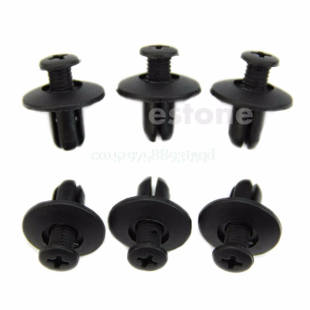 10pcs 8mm Hole Dia Plastic Rivets Fastener Push Pin Clips for Car Fender Bumper | Автомобили и мотоциклы