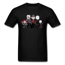 T-shirt pour hommes, vêtement à la mode, Style de rue, avec dessin animé d'horreur, 100 Kanji espagne