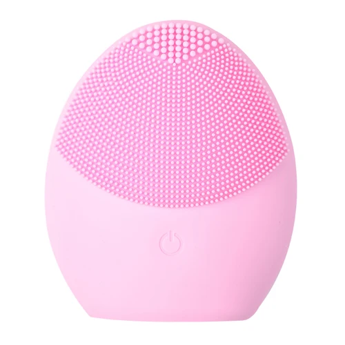 Mini Electric Facial Cleaning Brush silicone Face Cleaning tool Waterproof Washing Machine Face Brush - Цвет: Cherry Pollen