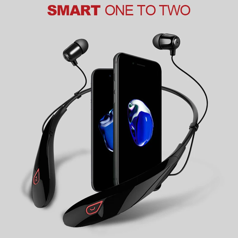 Large Capacity Bettery Handsfree Sport Wireless Headphones Wireless Earphones Bluetooth Earphone Mic Stereo Headset