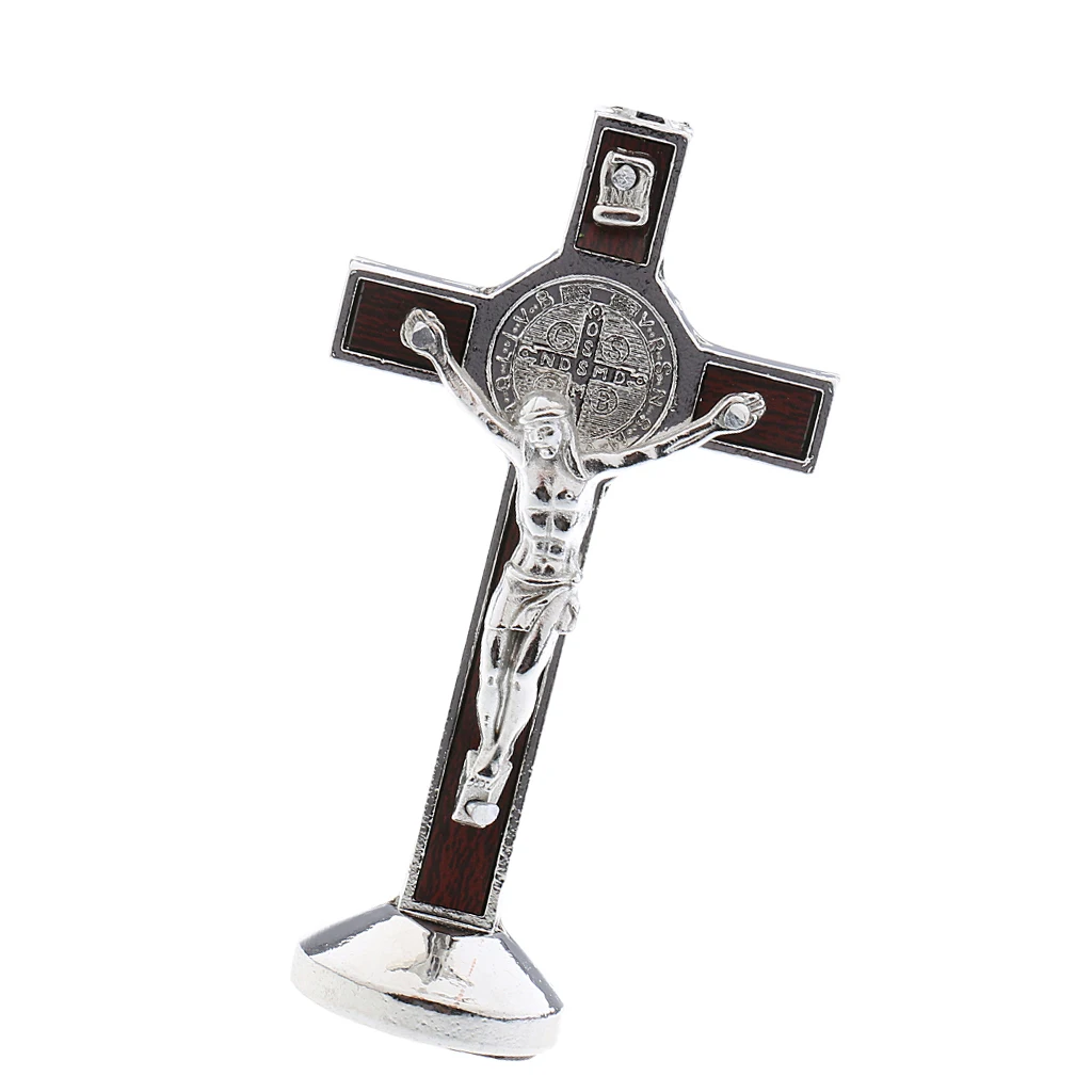 Crucifix Jesus Christ Cross Statue Figurine for Car Home Chapel Decor Figurines Decoration Crafts Miniatures