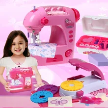 Удивительная маленькая девочка швейная машина тиснение игровой домик с музыкой Электрический светильник подарок для детей Детские игрушки волшебный игровой набор