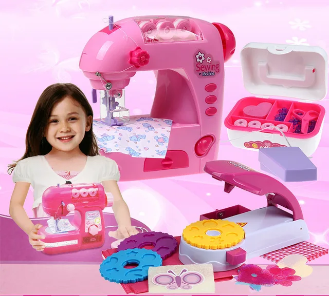 Amazing Little Girl Sewing Machine embossing play house with music