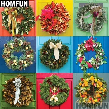 

HOMFUN Full Square/Round Drill 5D DIY Diamond Painting "Christmas" 3D Embroidery Cross Stitch 5D Home Decor Gift A00891