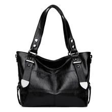 Модные Дамские туфли из PU искусственной кожи Сумки дамы плед молния плеча Сумка Хобо Большой Ёмкость женский Tote Сумки SAC основной