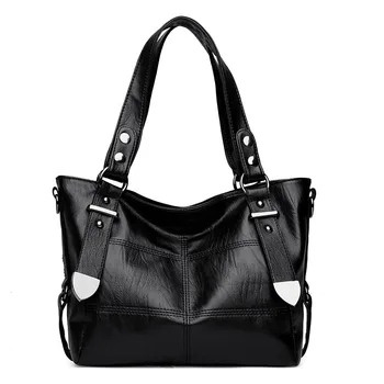 

Fashion Women PU Leather Handbags Ladies Plaid Zipper Shoulder Messenger Hobo Bag Large Capacity Female Tote Bags sac a main