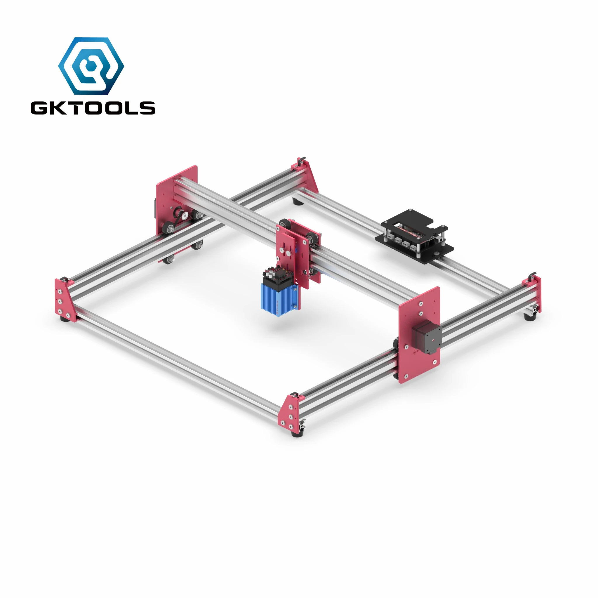 GKTOOLS 45*45 см все металлические DIY хобби мини ЧПУ 7500 МВт дерево лазерный гравер резак
