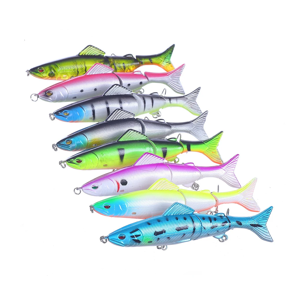 ANGLERSHALL 1Pcs 3 Segement Pike Lure With Mouth Swimbait Crankbait