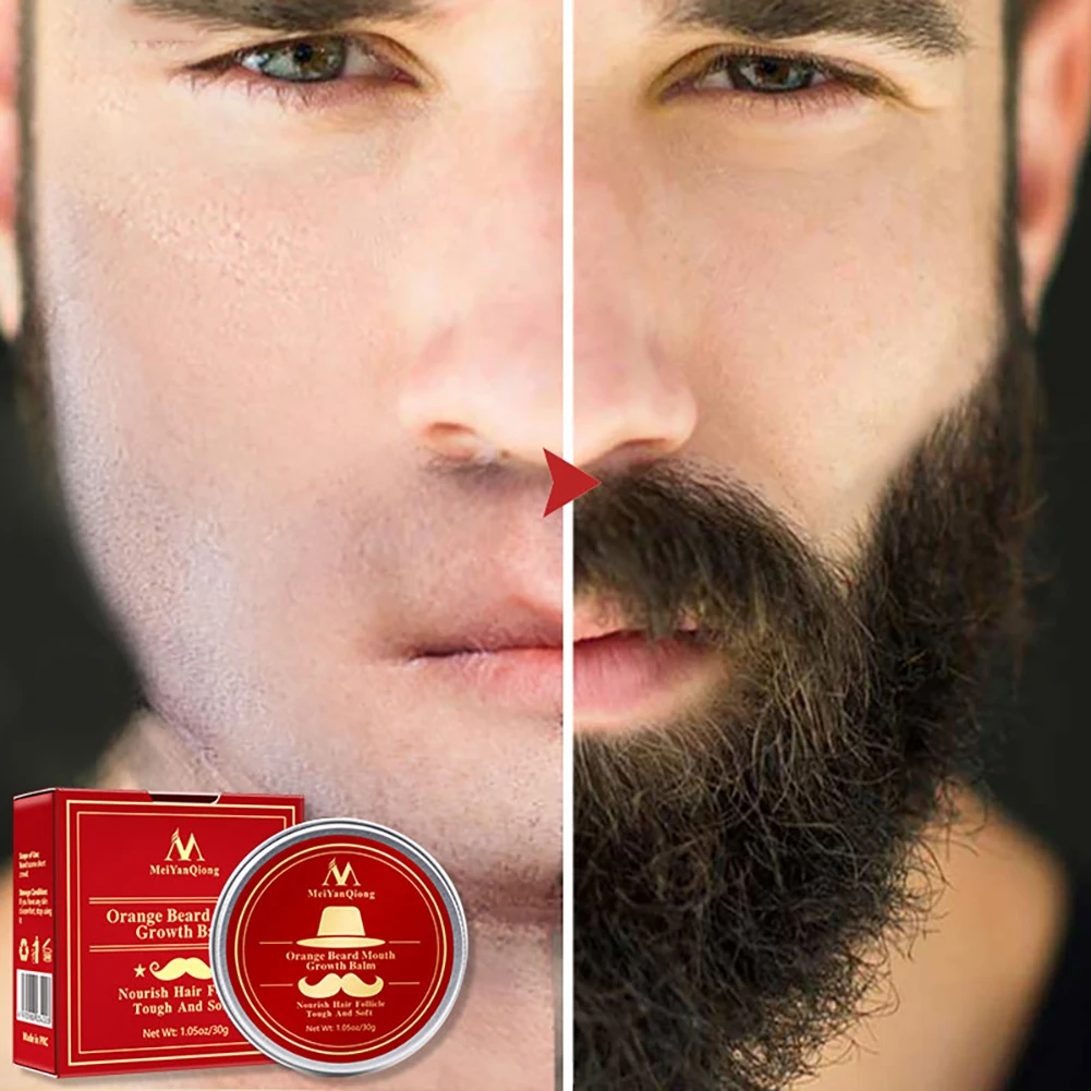 30g Man Beard Balm Treatment for Beard Growth Grooming Care Aid Natural Man Beard Oil Balm Moustache Wax Cream Styling Beesw J75