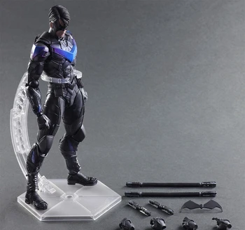 

Play Arts Kai Nightwing Batman Arkham Knight Variant Play Art KAI PVC Action Figure Night wing PLAY ART 25cm Doll Toys