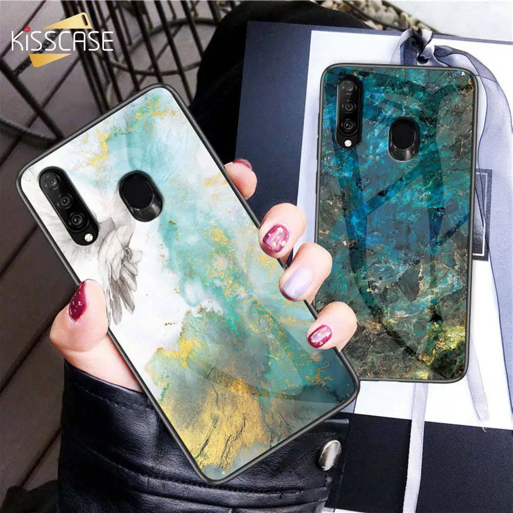 KISSCASE Glass Marbel Phone Cases For Huawei P30 P20 Lite Pro Case Luxury Cover Mate 20 20X Coque Funda Capa |